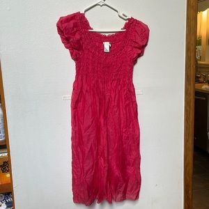 Sophie max castalia smocked bubble sleeve dress silk